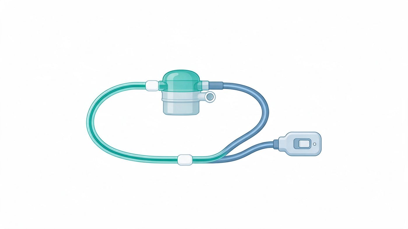 Disposable pressure transducer illustration (illustrative)
