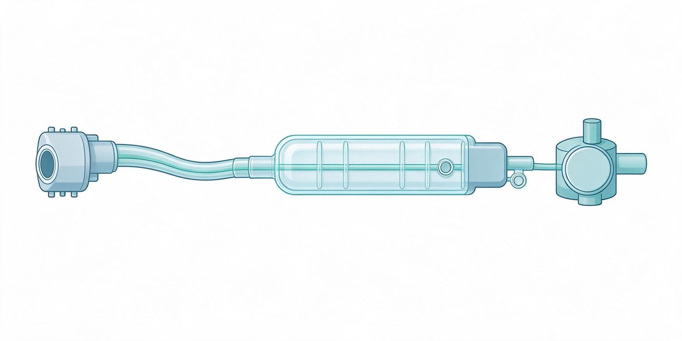 Closed suction system diagram illustration (illustrative)
